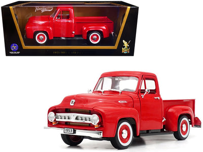 1953 Ford F-100 Pickup Truck Red 1/18 Diecast Model Car by Road Signature