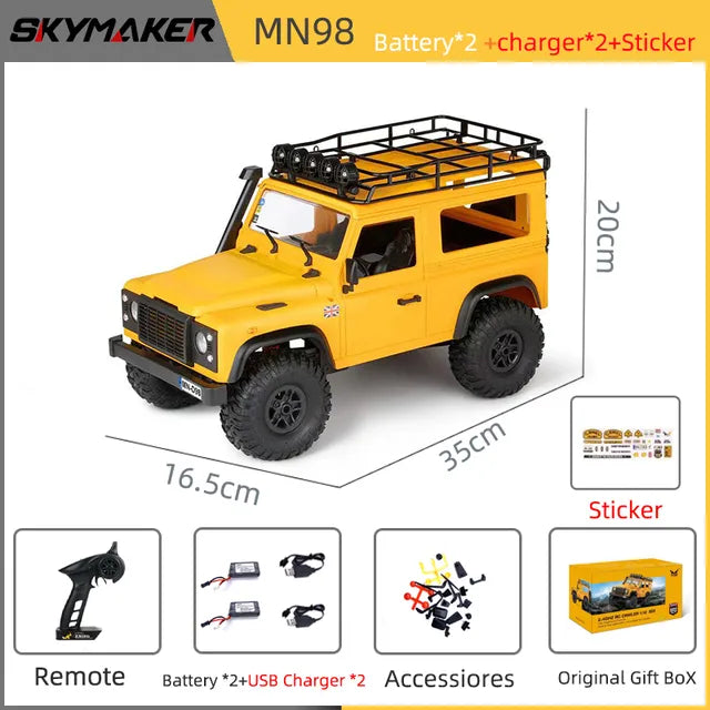 1:12 Scale MN Model RTR Version WPL RC Car 2.4G 4WD MN99S RC Rock Crawler