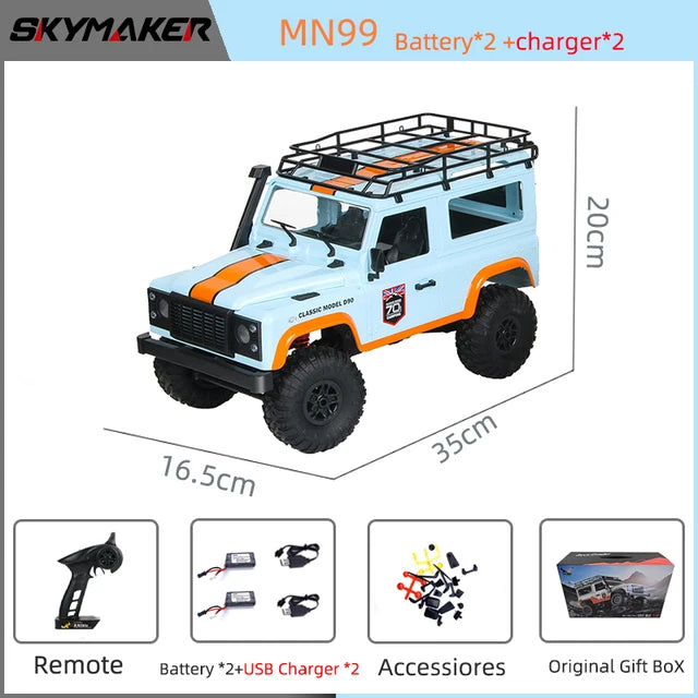 1:12 Scale MN Model RTR Version WPL RC Car 2.4G 4WD MN99S RC Rock Crawler