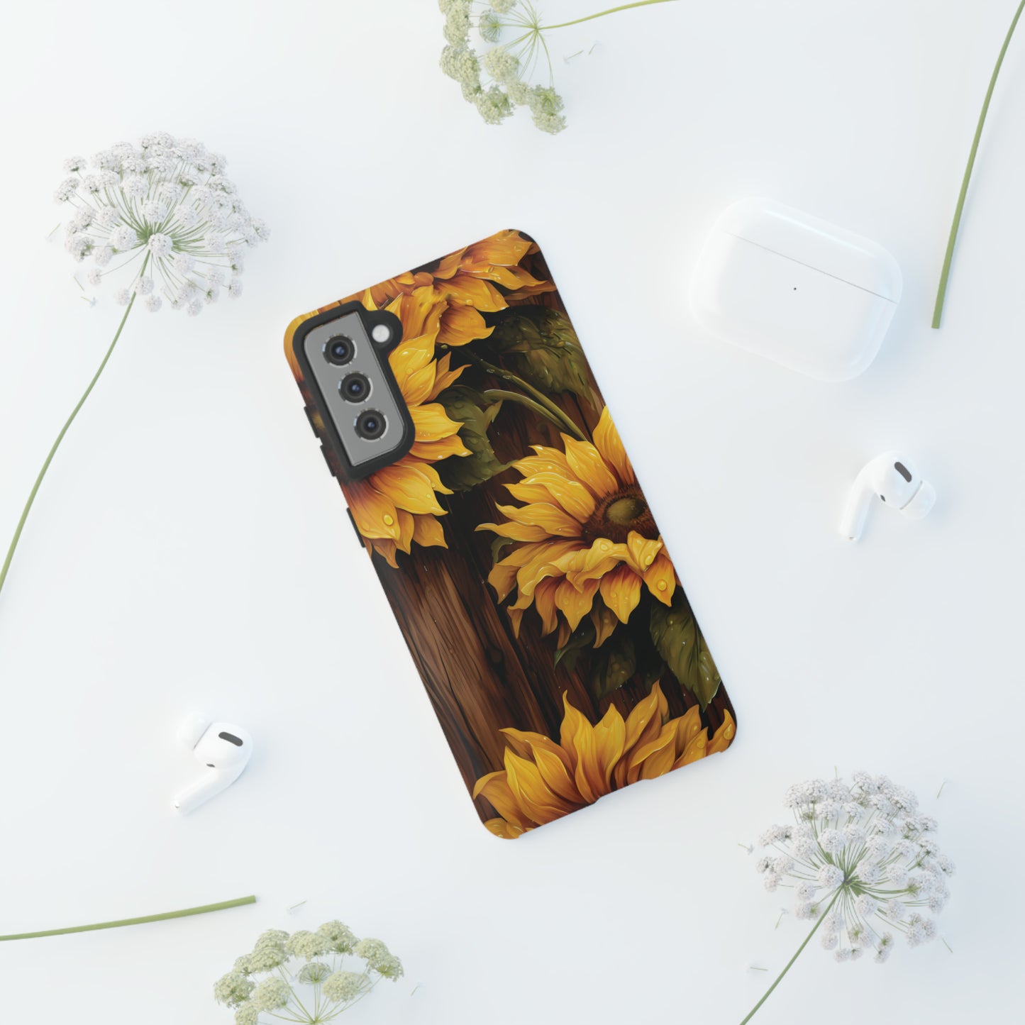 Sunflower Phone Case iPhone 12-15 Pro Max, Google Pixel 5-7 Pro, Samsung S20-23