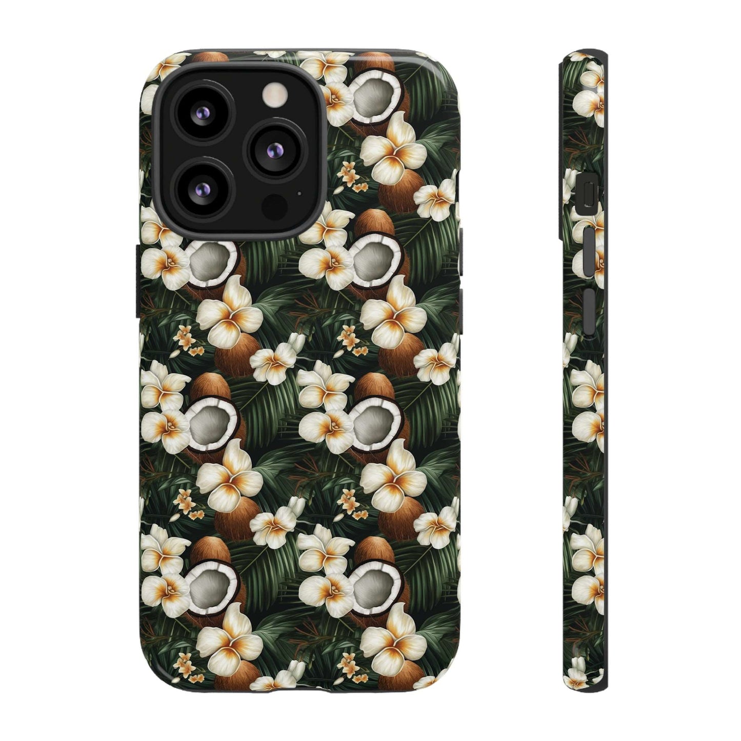 Coconut & Flower Phone Case iPhone 12-15 Pro Max, Google Pixel 5-7 Pro, Samsung S20-23