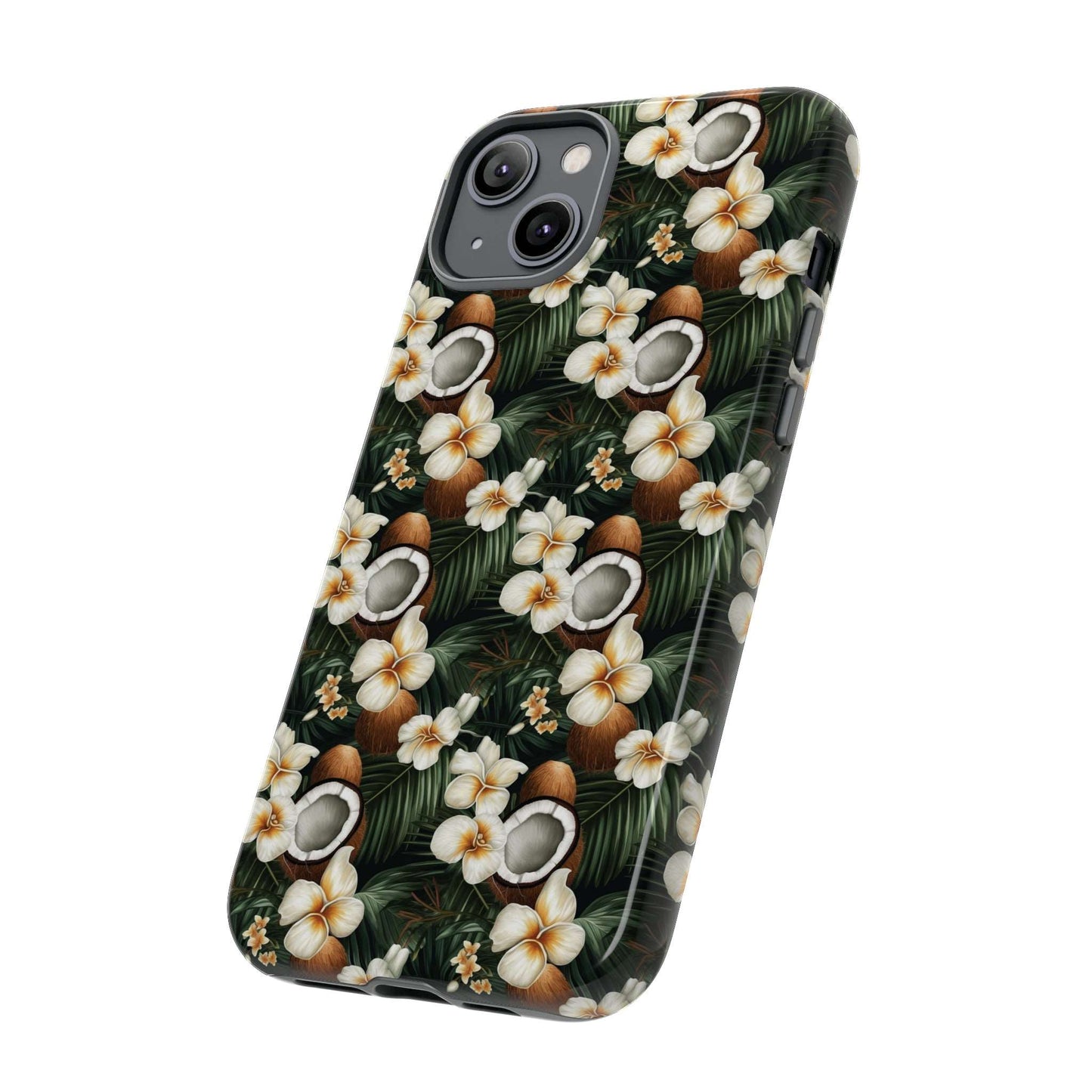 Coconut & Flower Phone Case iPhone 12-15 Pro Max, Google Pixel 5-7 Pro, Samsung S20-23