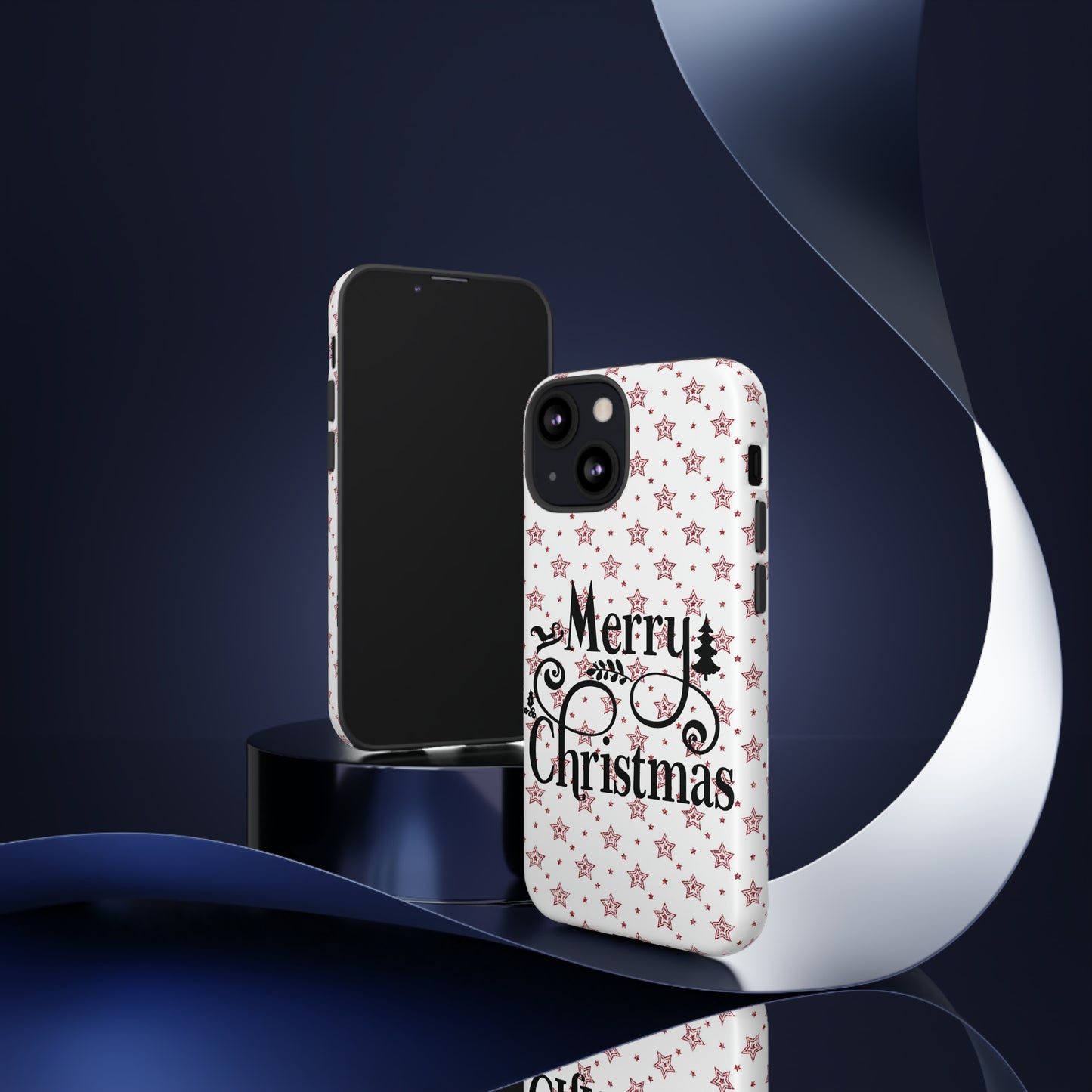 Merry Christmas Red & White Phone Case iPhone 12-15 Pro Max, Google Pixel 5-7 Pro, Samsung S20-23