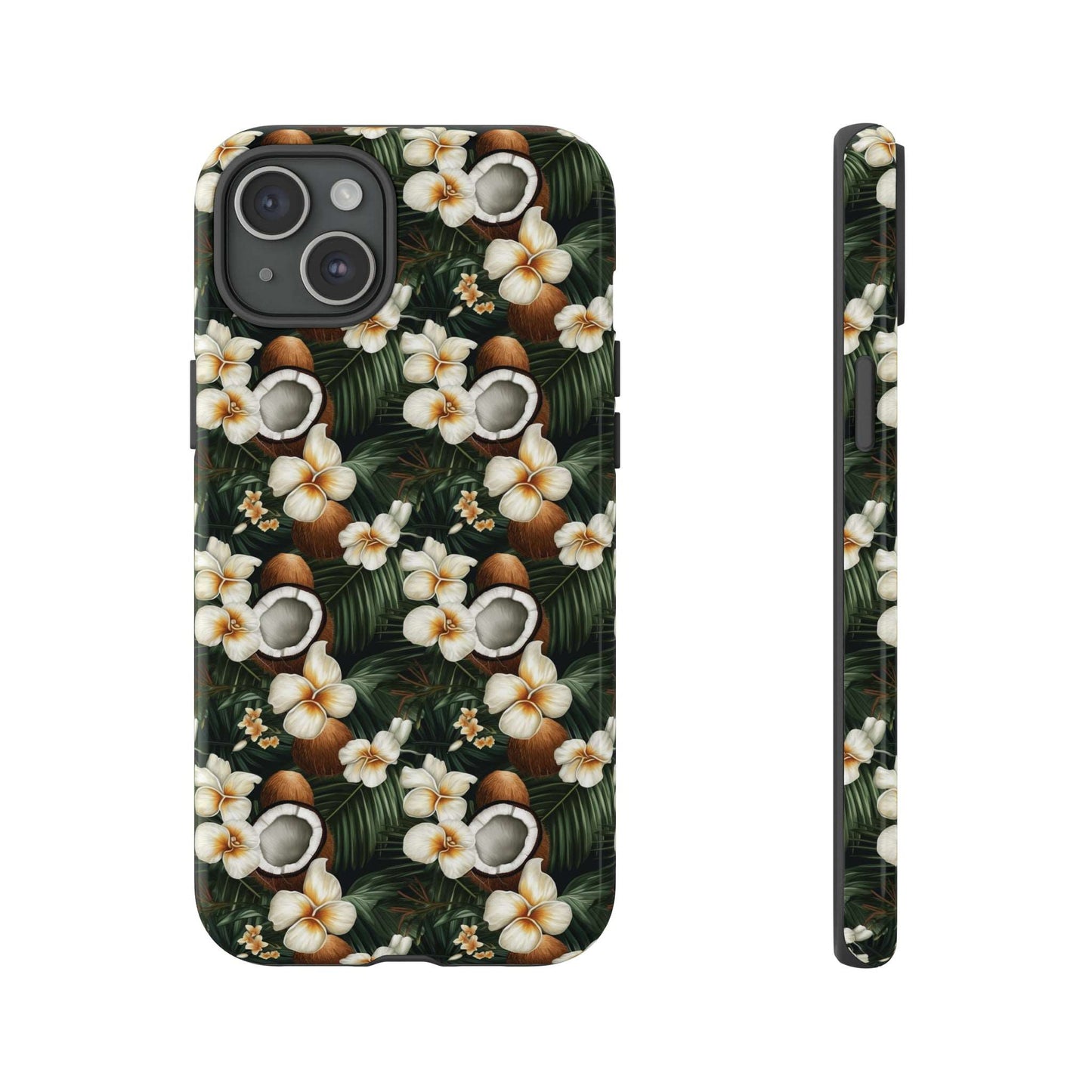 Coconut & Flower Phone Case iPhone 12-15 Pro Max, Google Pixel 5-7 Pro, Samsung S20-23