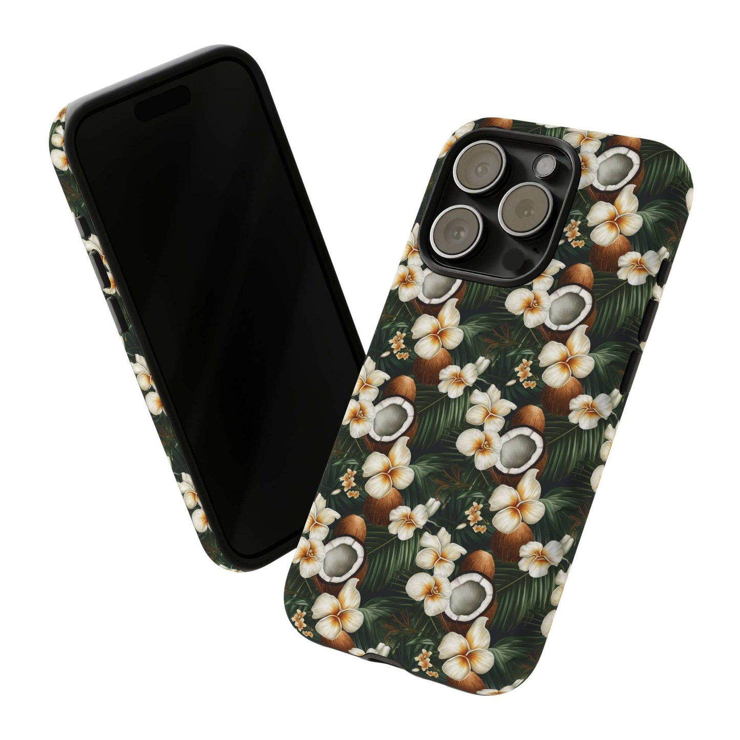 Coconut & Flower Phone Case iPhone 12-15 Pro Max, Google Pixel 5-7 Pro, Samsung S20-23