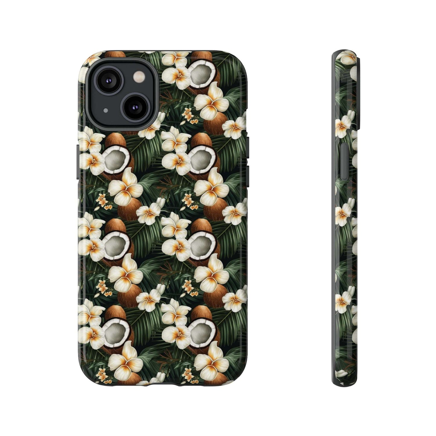 Coconut & Flower Phone Case iPhone 12-15 Pro Max, Google Pixel 5-7 Pro, Samsung S20-23