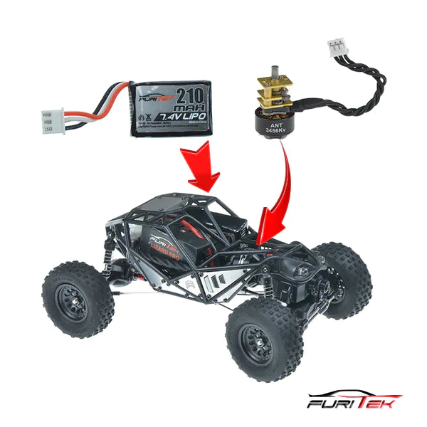 FURITEK FX132 MT ETNA 1/32 BRUSHLESS RTR RC CRAWLER KIT (BLACK)