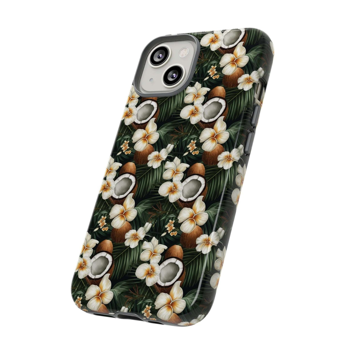 Coconut & Flower Phone Case iPhone 12-15 Pro Max, Google Pixel 5-7 Pro, Samsung S20-23