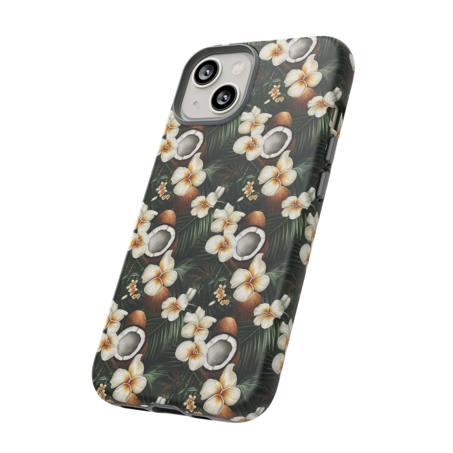 Coconut & Flower Phone Case iPhone 12-15 Pro Max, Google Pixel 5-7 Pro, Samsung S20-23