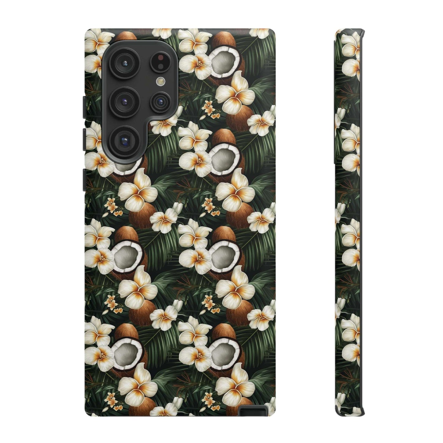 Coconut & Flower Phone Case iPhone 12-15 Pro Max, Google Pixel 5-7 Pro, Samsung S20-23