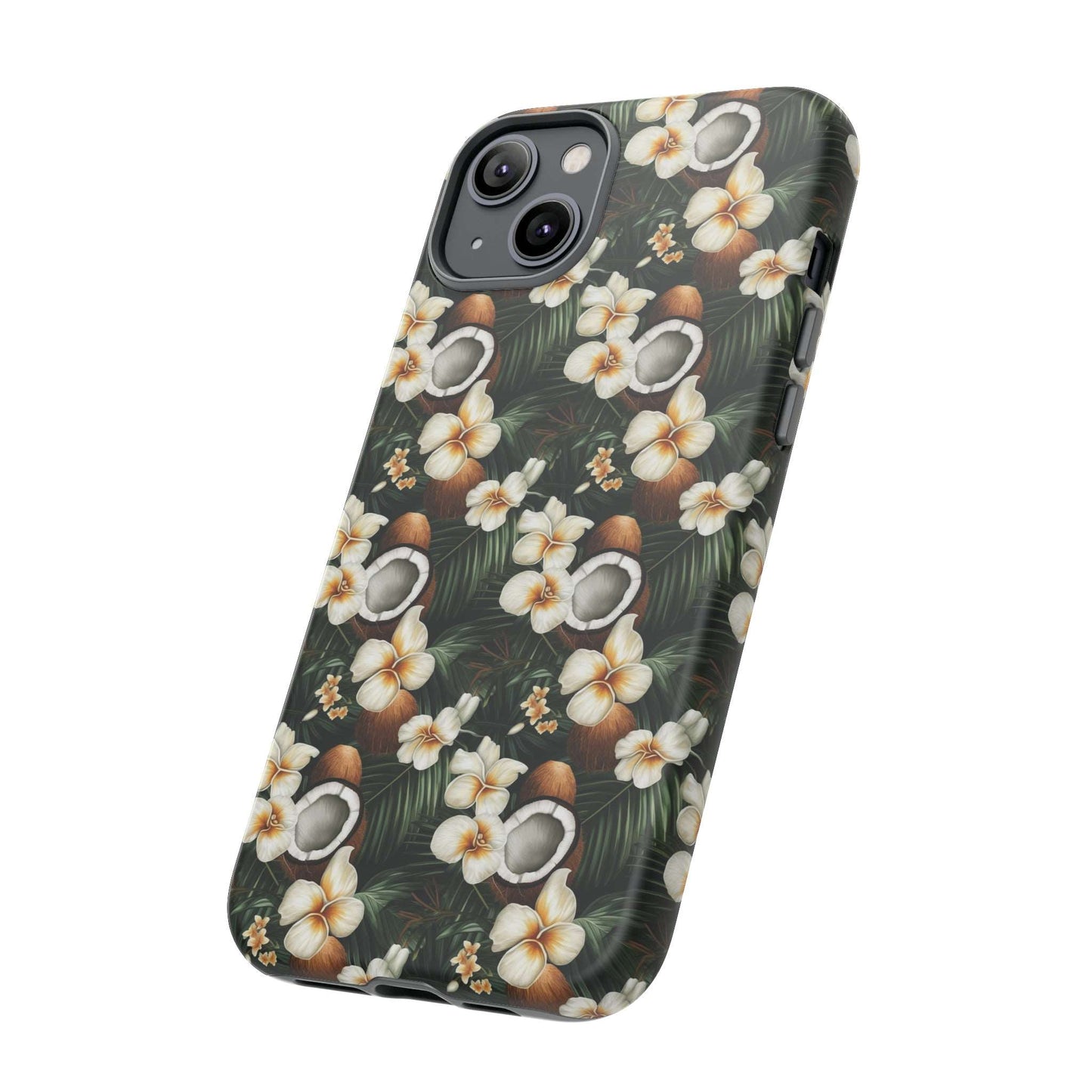 Coconut & Flower Phone Case iPhone 12-15 Pro Max, Google Pixel 5-7 Pro, Samsung S20-23