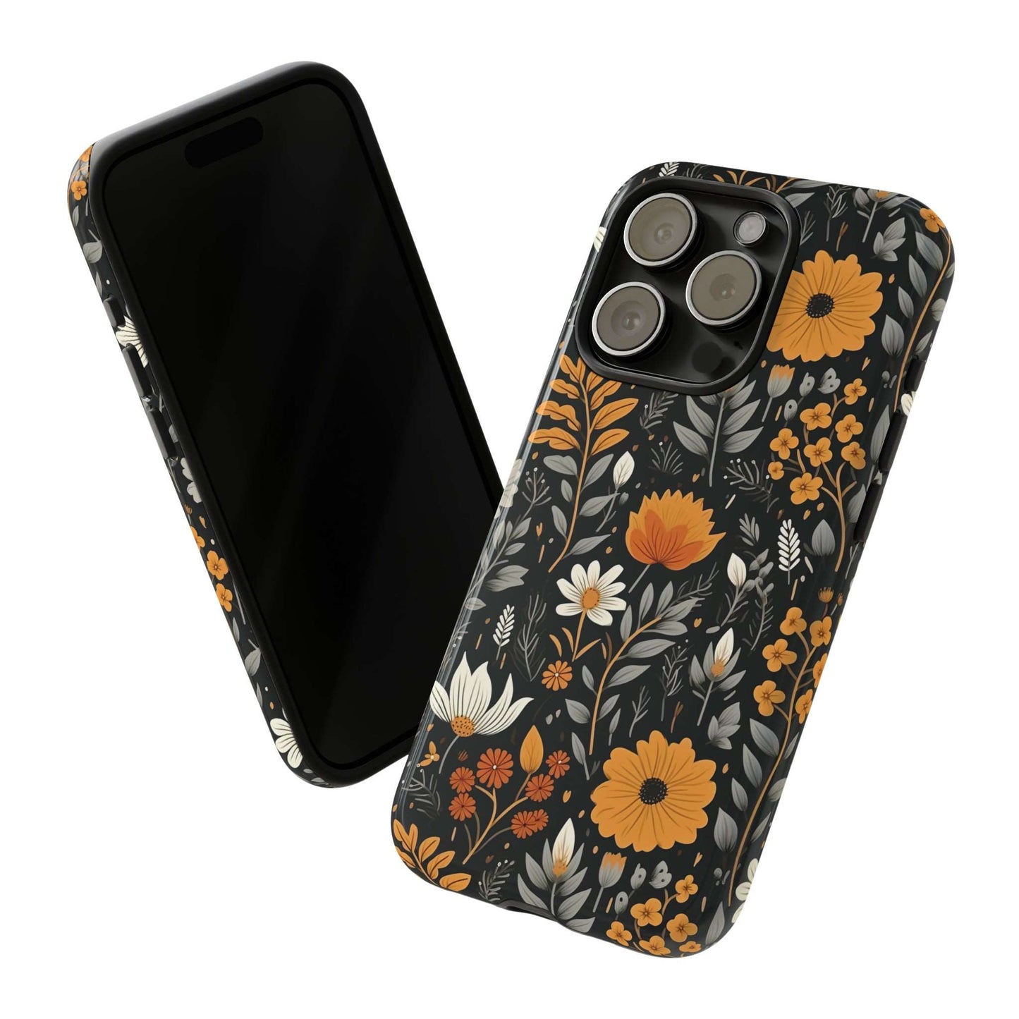 BOHO Flower Phone Case iPhone 12-15 Pro Max, Google Pixel 5-7 Pro, Samsung S20-23