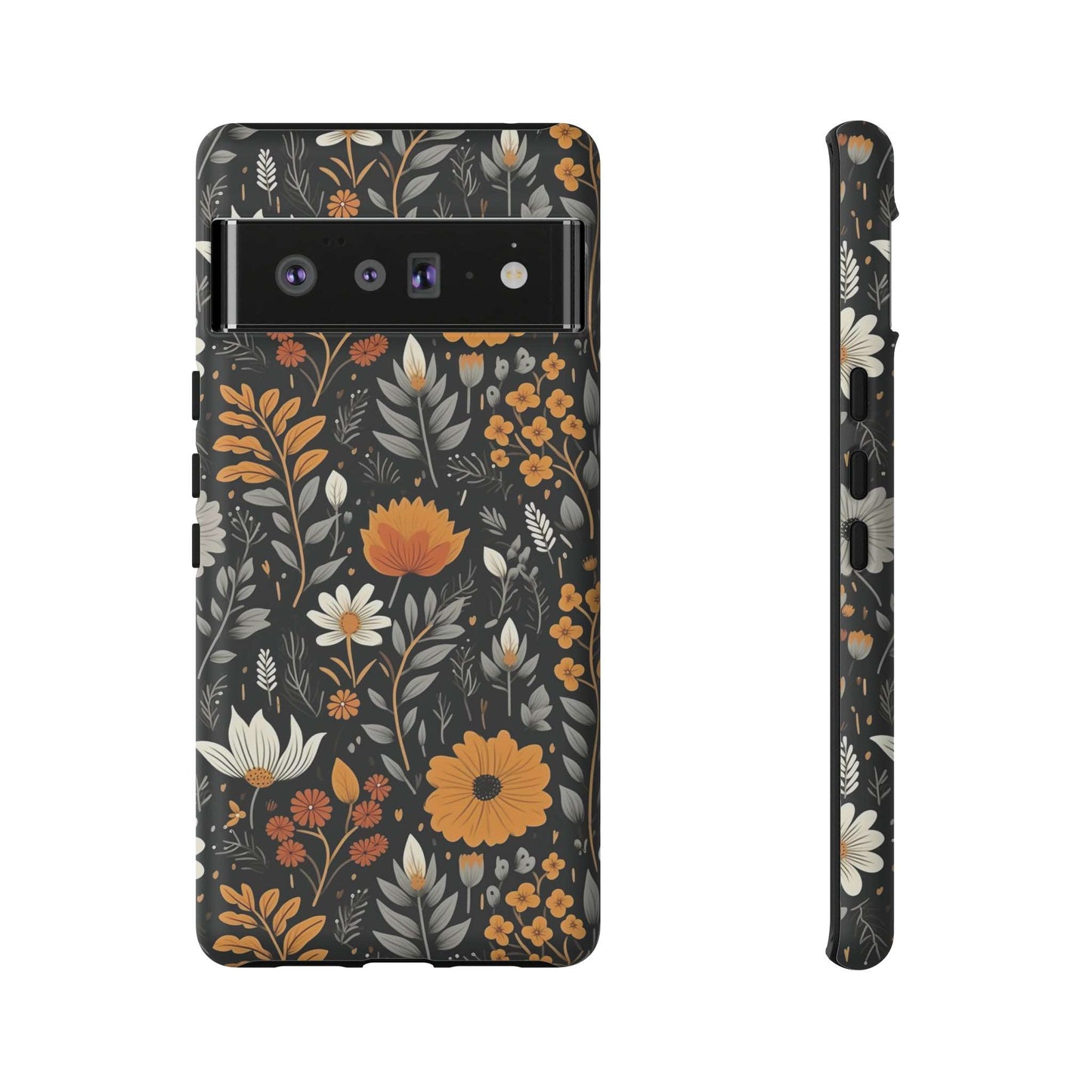 BOHO Flower Phone Case iPhone 12-15 Pro Max, Google Pixel 5-7 Pro, Samsung S20-23