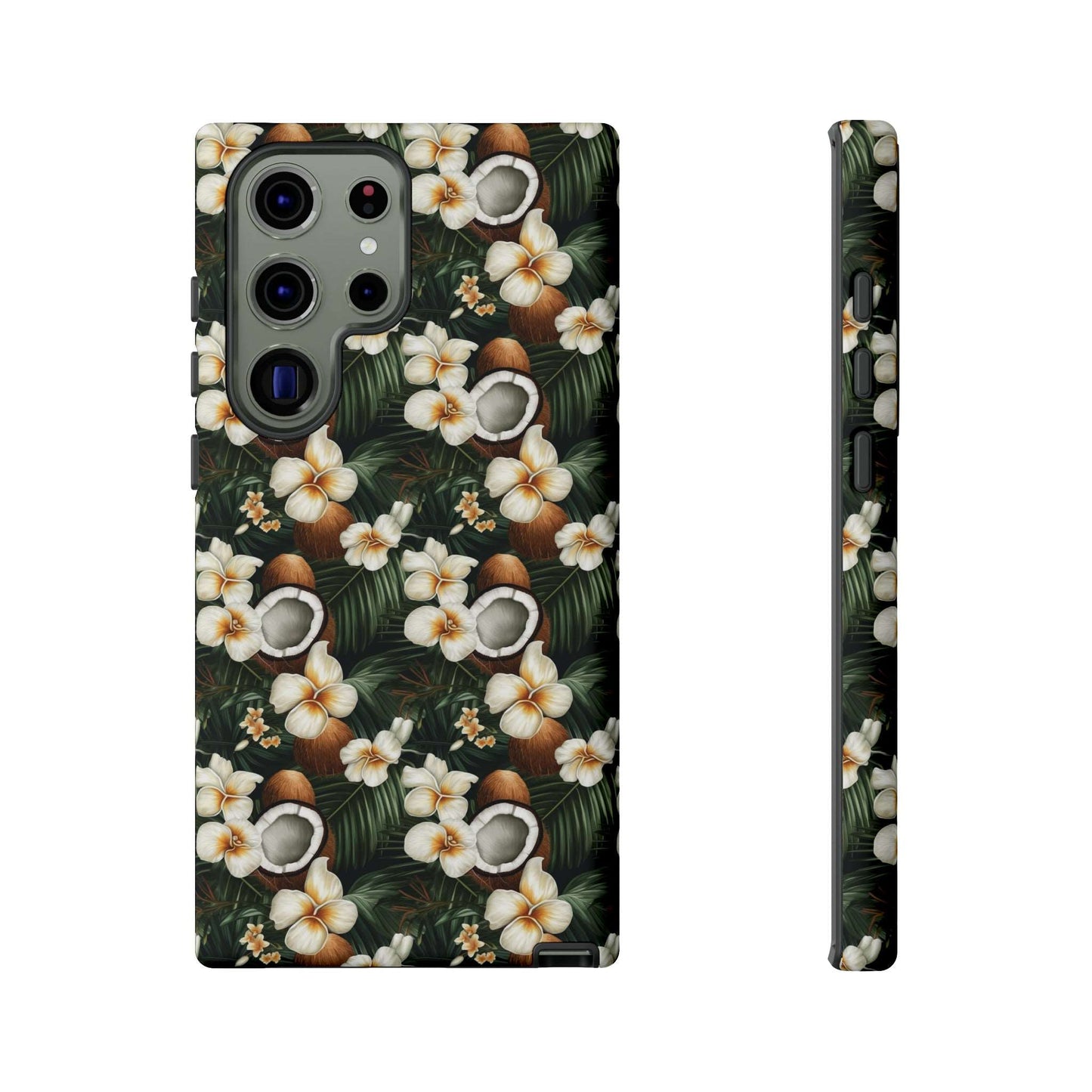 Coconut & Flower Phone Case iPhone 12-15 Pro Max, Google Pixel 5-7 Pro, Samsung S20-23