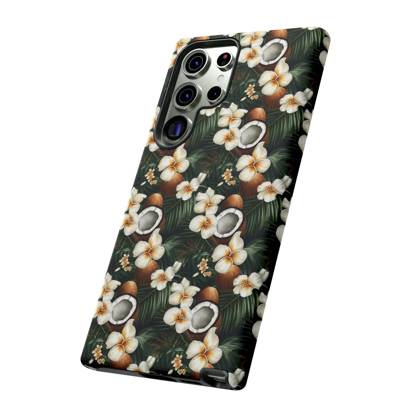 Coconut & Flower Phone Case iPhone 12-15 Pro Max, Google Pixel 5-7 Pro, Samsung S20-23