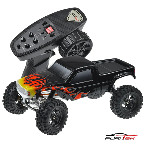 CAYMAN PRO V2 4X4 1/18 PREMIUM RC CRAWLER W/ TX/RX BLACK WITH FLAMES VERSION