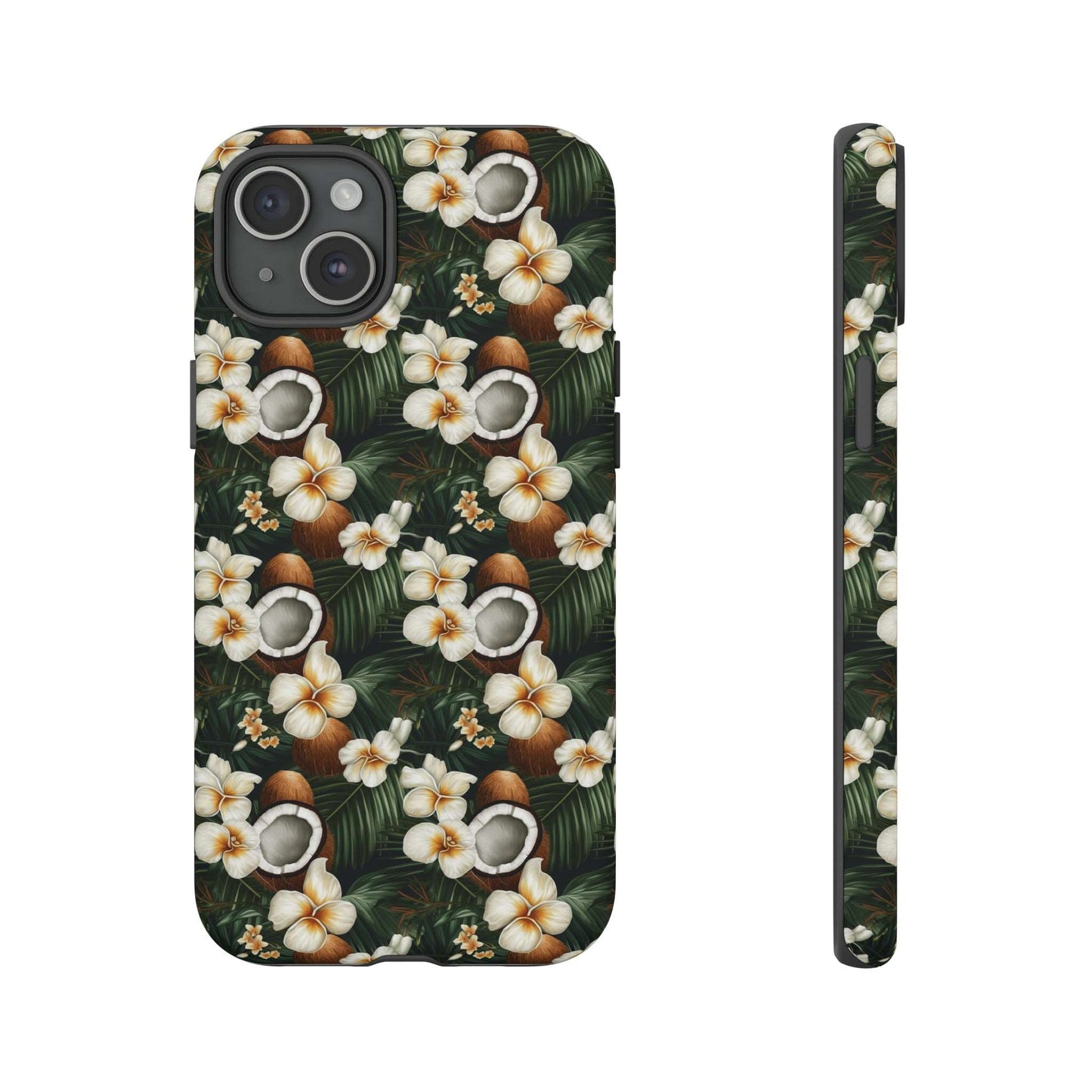 Coconut & Flower Phone Case iPhone 12-15 Pro Max, Google Pixel 5-7 Pro, Samsung S20-23