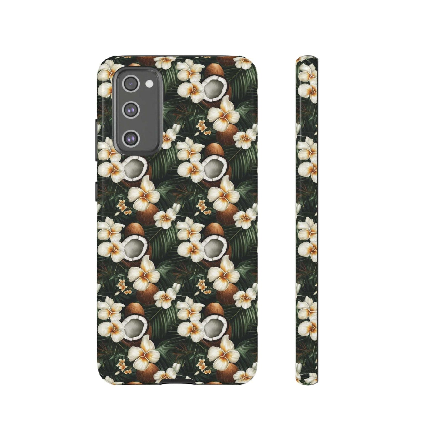 Coconut & Flower Phone Case iPhone 12-15 Pro Max, Google Pixel 5-7 Pro, Samsung S20-23