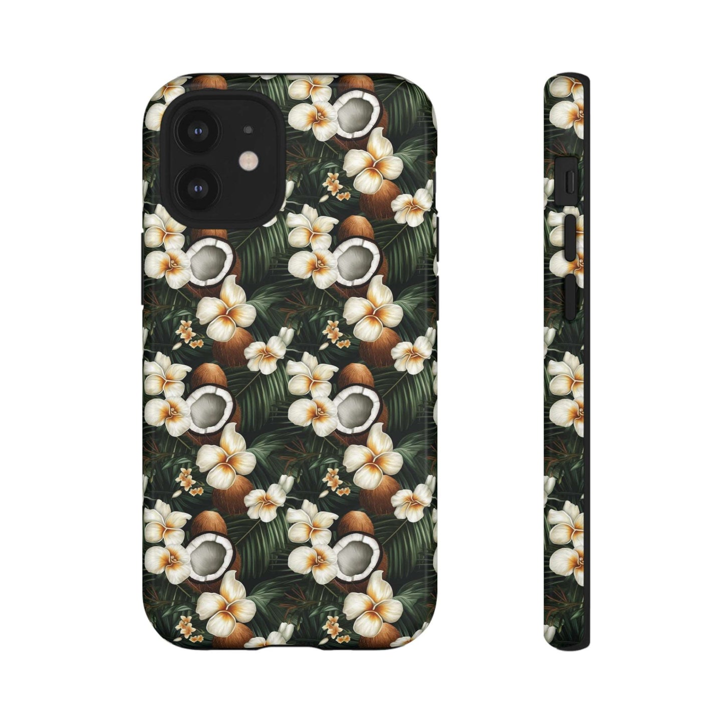 Coconut & Flower Phone Case iPhone 12-15 Pro Max, Google Pixel 5-7 Pro, Samsung S20-23