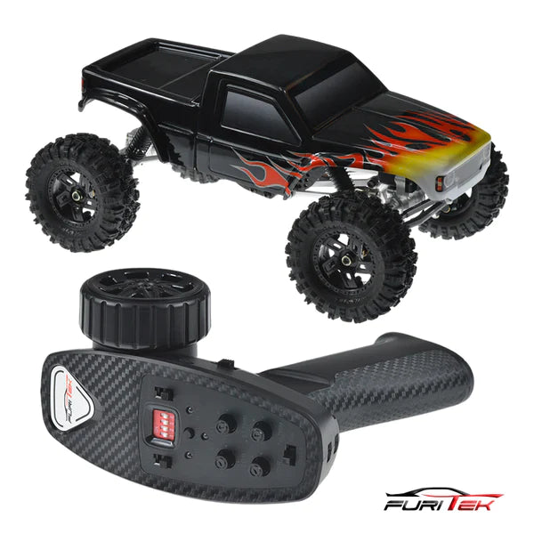 CAYMAN PRO V2 4X4 1/18 PREMIUM RC CRAWLER W/ TX/RX BLACK WITH FLAMES VERSION