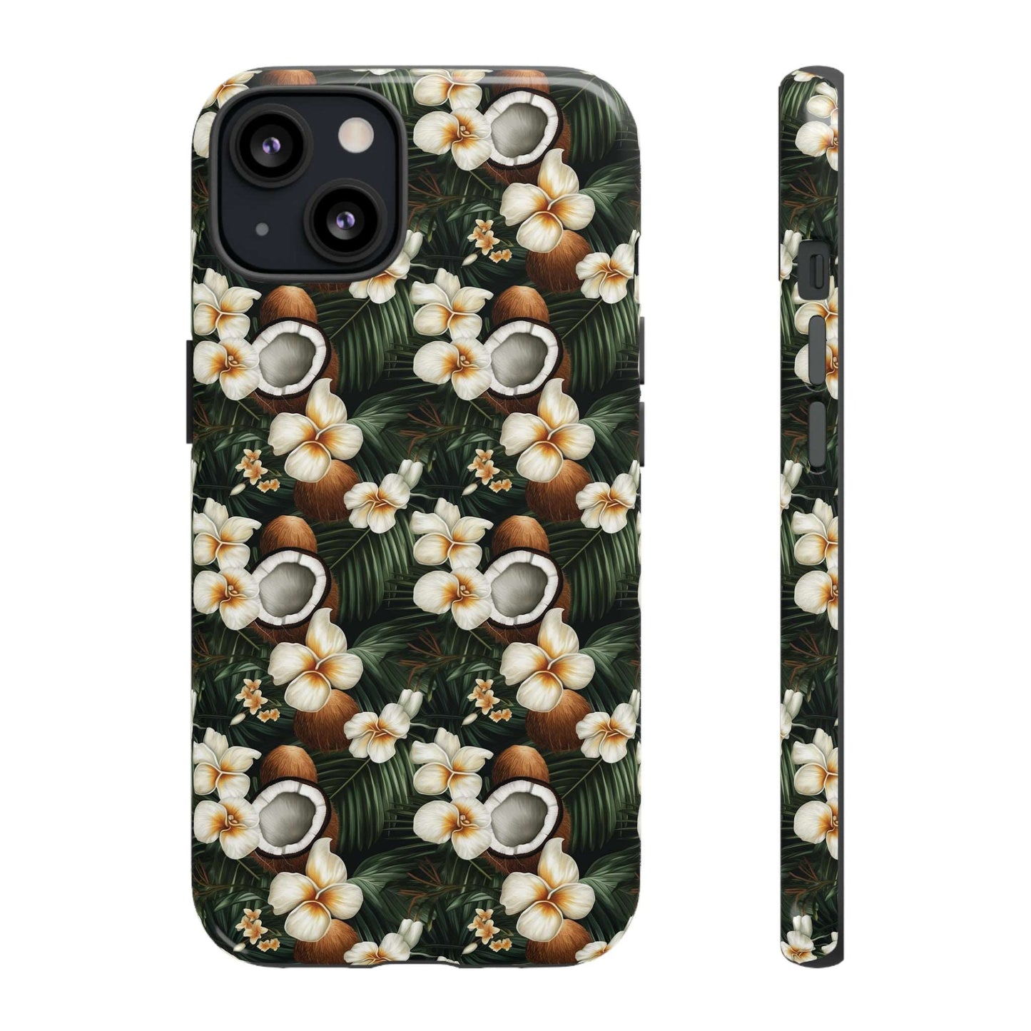 Coconut & Flower Phone Case iPhone 12-15 Pro Max, Google Pixel 5-7 Pro, Samsung S20-23