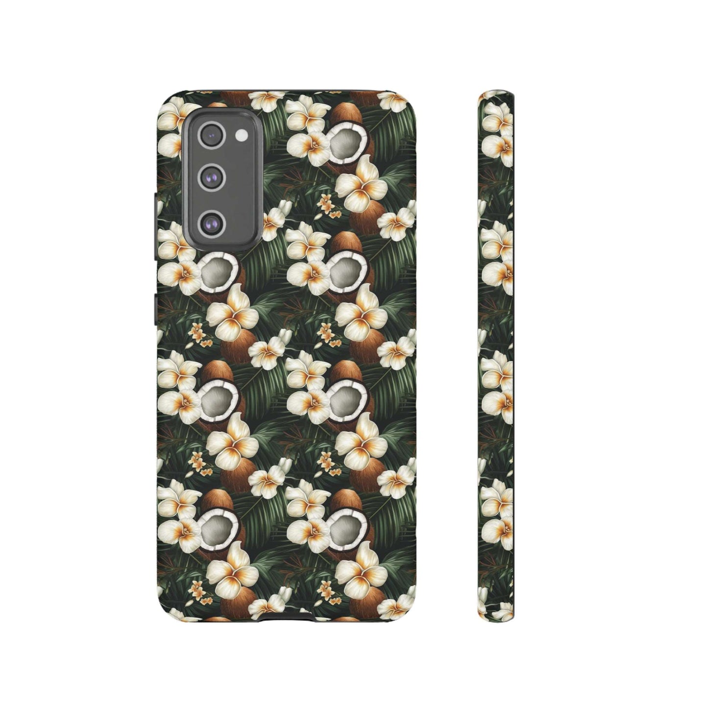 Coconut & Flower Phone Case iPhone 12-15 Pro Max, Google Pixel 5-7 Pro, Samsung S20-23