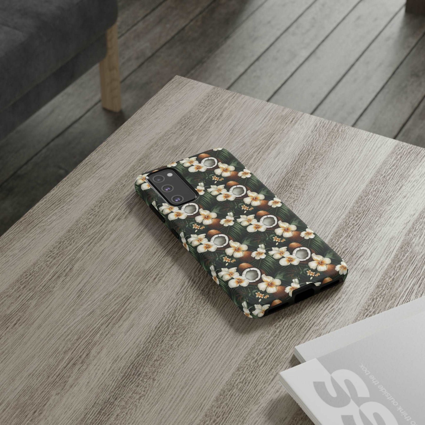 Coconut & Flower Phone Case iPhone 12-15 Pro Max, Google Pixel 5-7 Pro, Samsung S20-23