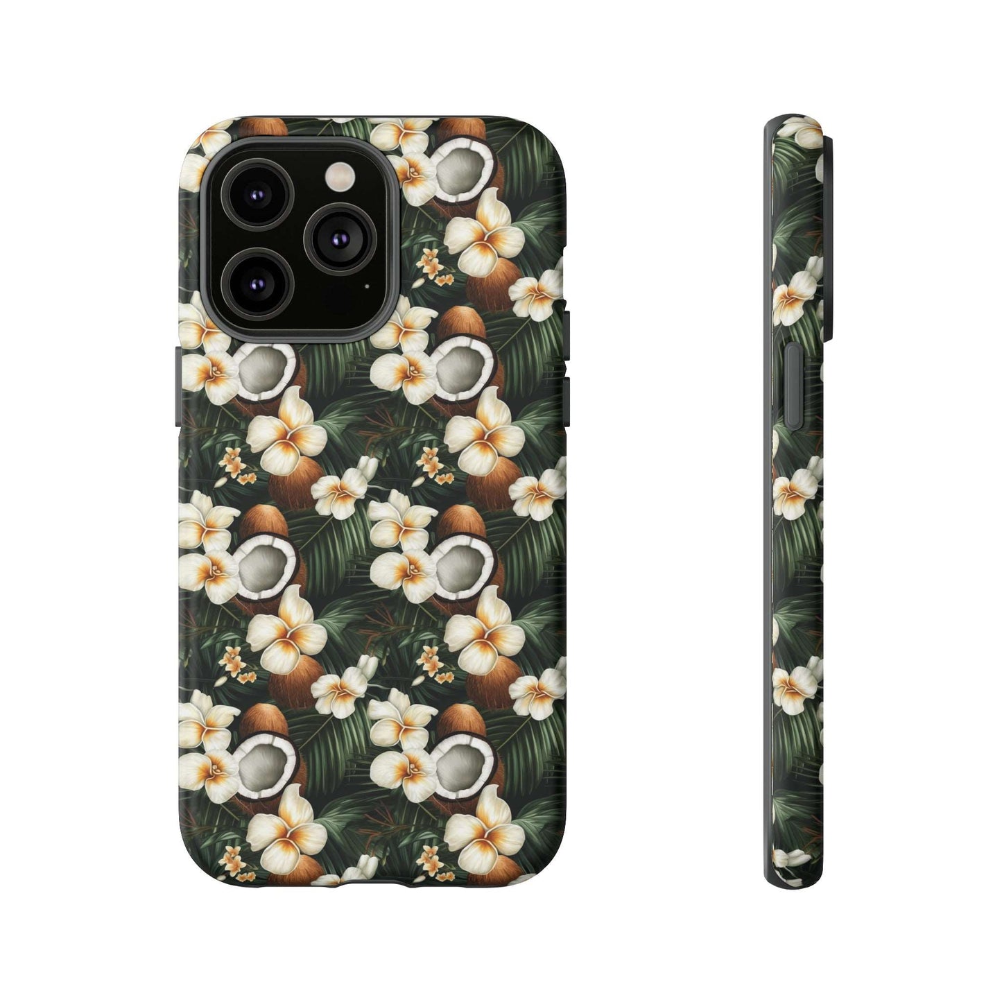 Coconut & Flower Phone Case iPhone 12-15 Pro Max, Google Pixel 5-7 Pro, Samsung S20-23