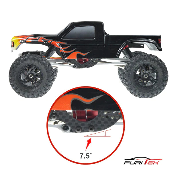 CAYMAN PRO V2 4X4 1/18 PREMIUM RC CRAWLER W/ TX/RX BLACK WITH FLAMES VERSION