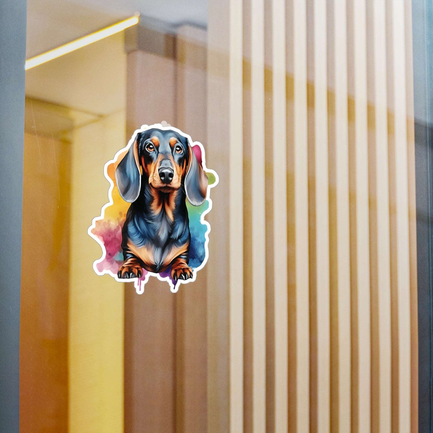 Dachshund Weiner Dog Watercolor Vinyl Decal Sticker Dog Mom Gift Christmas Gift