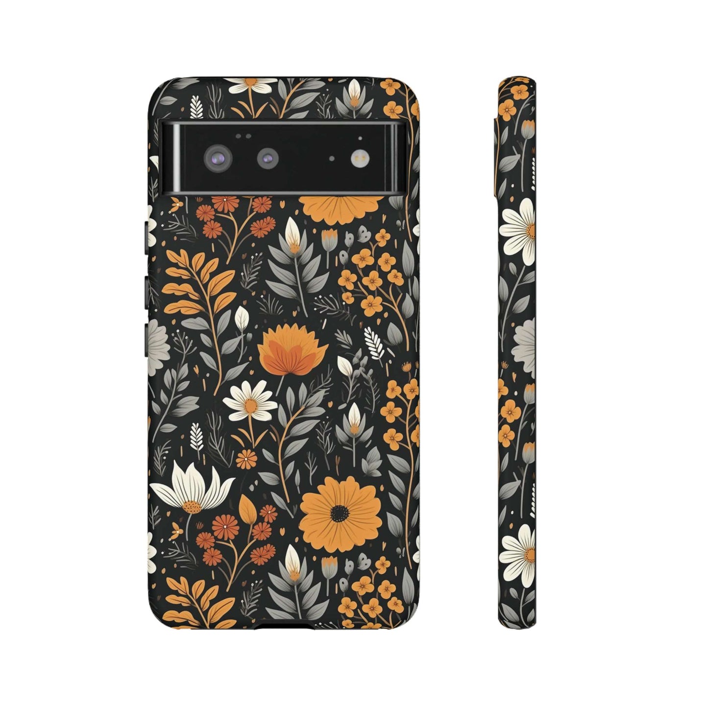 BOHO Flower Phone Case iPhone 12-15 Pro Max, Google Pixel 5-7 Pro, Samsung S20-23