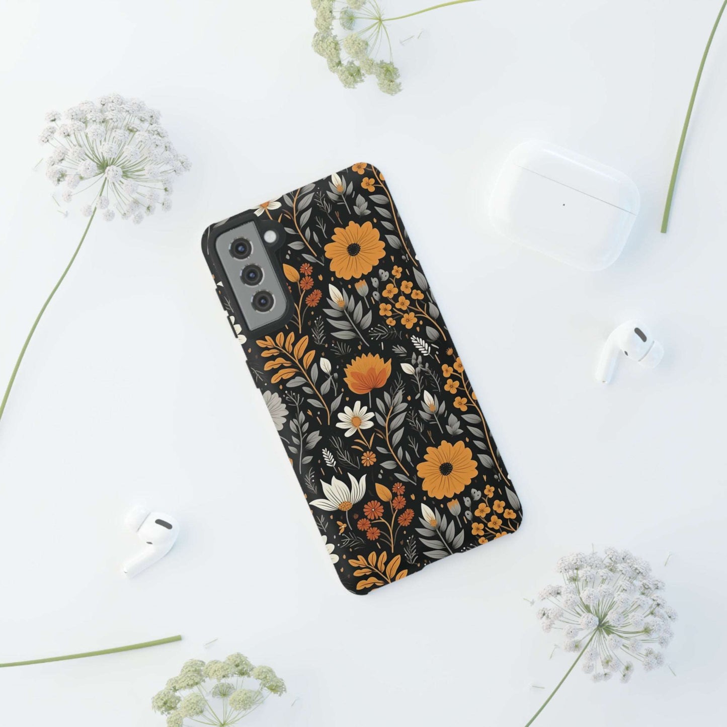 BOHO Flower Phone Case iPhone 12-15 Pro Max, Google Pixel 5-7 Pro, Samsung S20-23