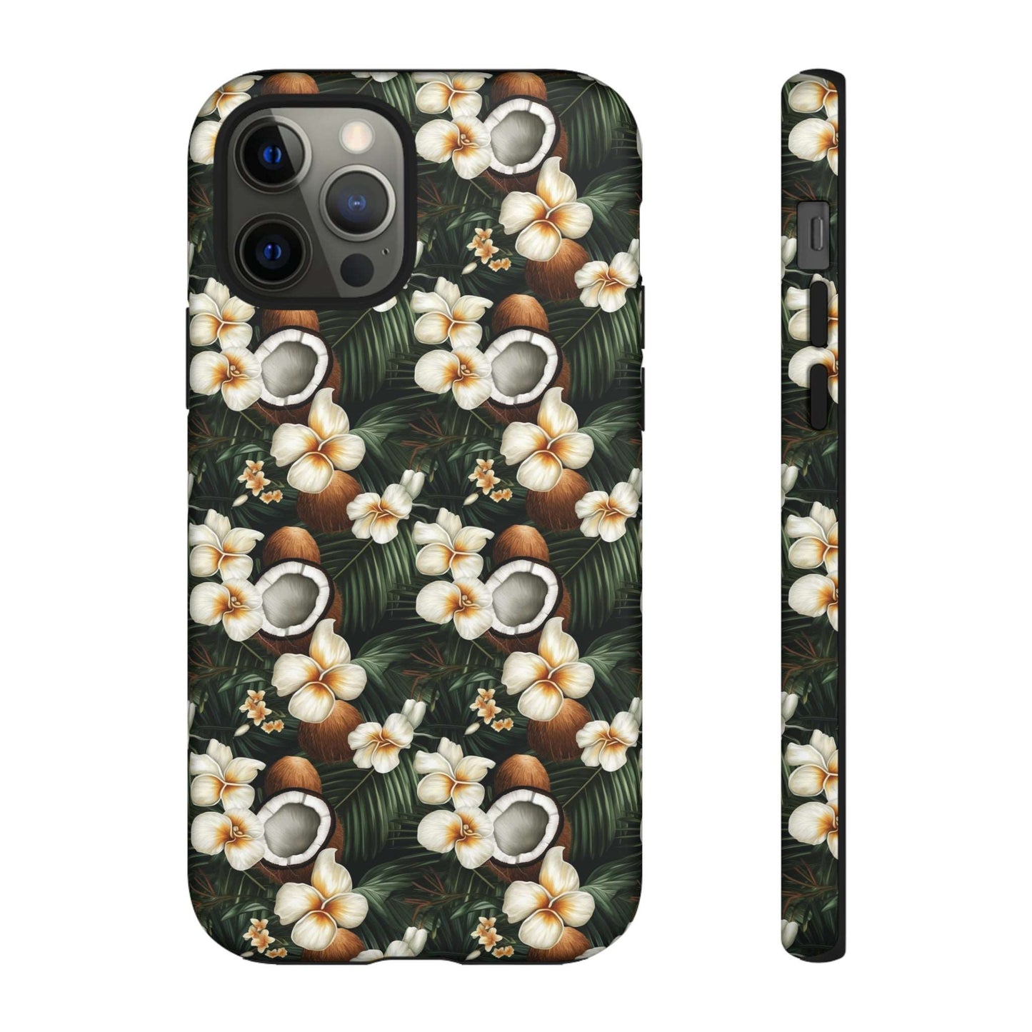 Coconut & Flower Phone Case iPhone 12-15 Pro Max, Google Pixel 5-7 Pro, Samsung S20-23