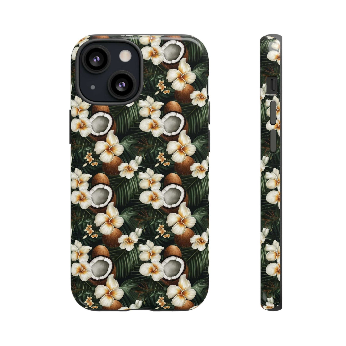 Coconut & Flower Phone Case iPhone 12-15 Pro Max, Google Pixel 5-7 Pro, Samsung S20-23