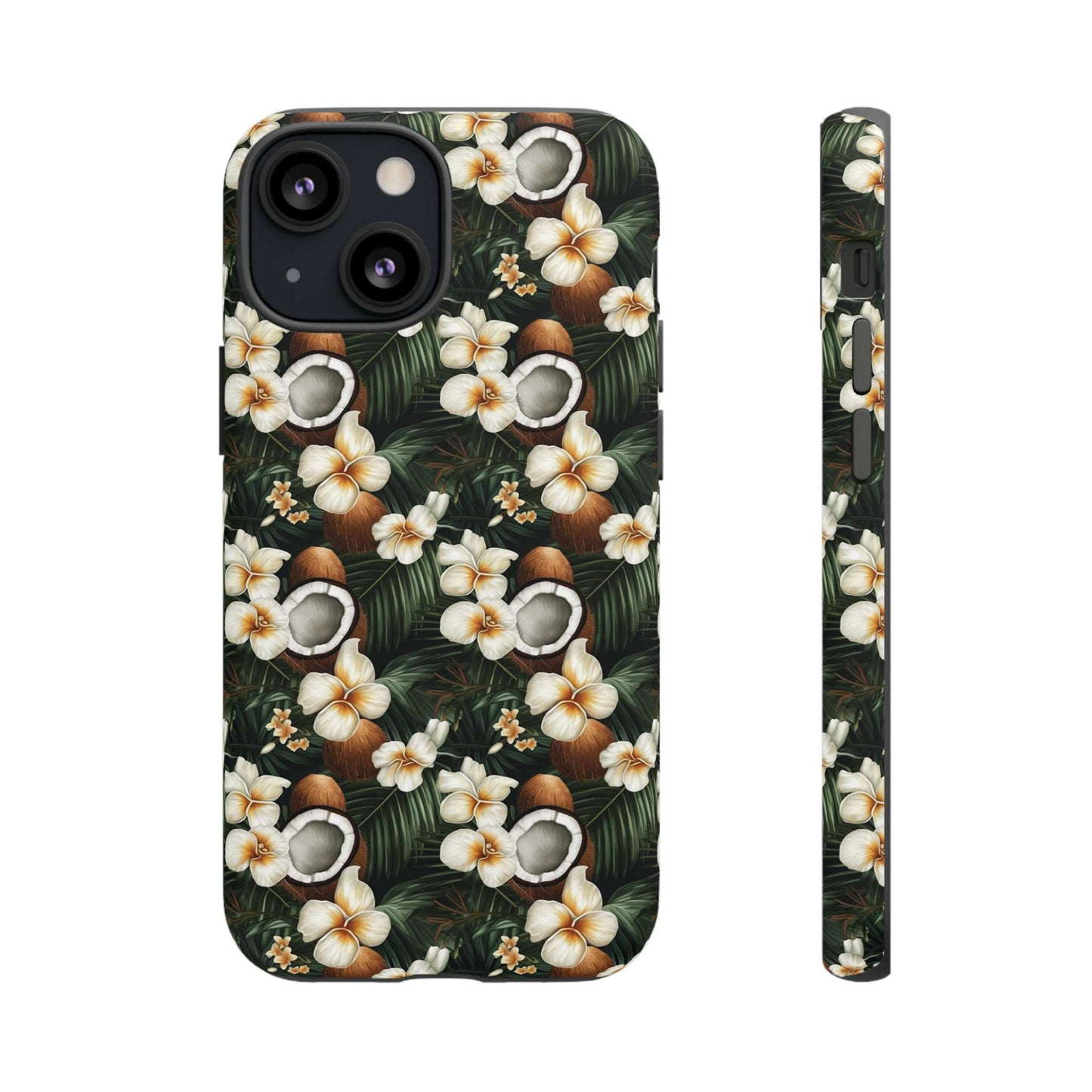 Coconut & Flower Phone Case iPhone 12-15 Pro Max, Google Pixel 5-7 Pro, Samsung S20-23