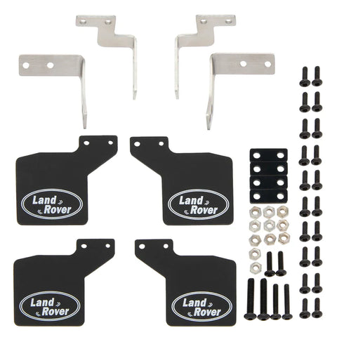 Meus Racing Rubber Fender Mudguard Mud Flaps Metal Stainless Steel Fixing Bracket for 1/18 TRX4M Land Rover