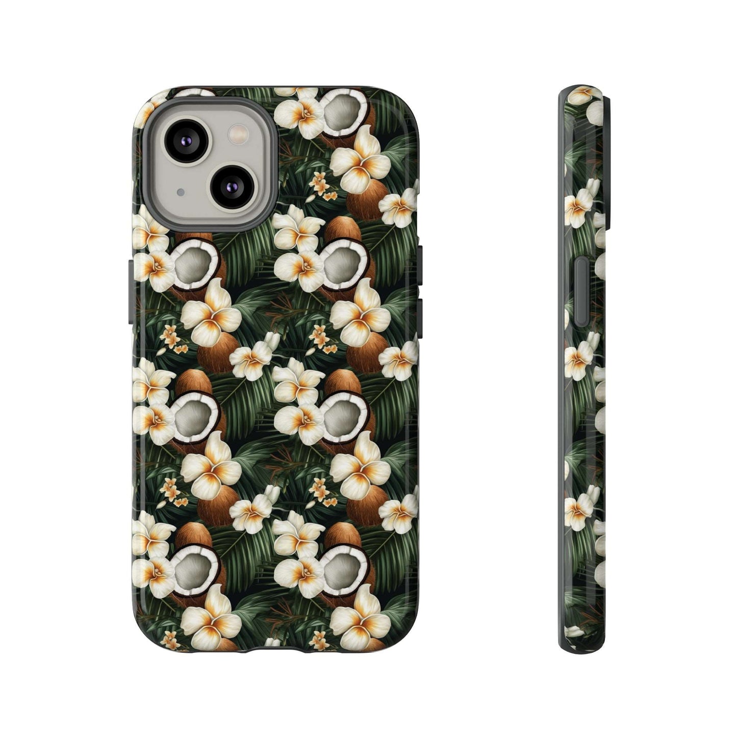 Coconut & Flower Phone Case iPhone 12-15 Pro Max, Google Pixel 5-7 Pro, Samsung S20-23