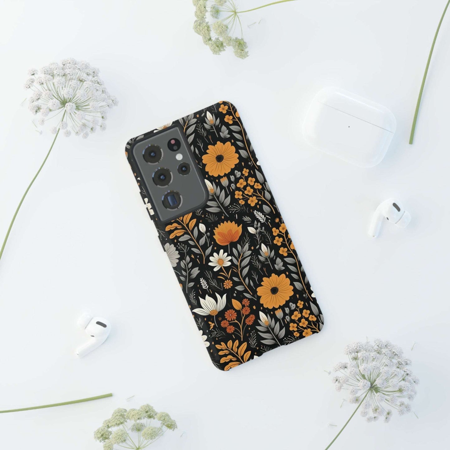 BOHO Flower Phone Case iPhone 12-15 Pro Max, Google Pixel 5-7 Pro, Samsung S20-23