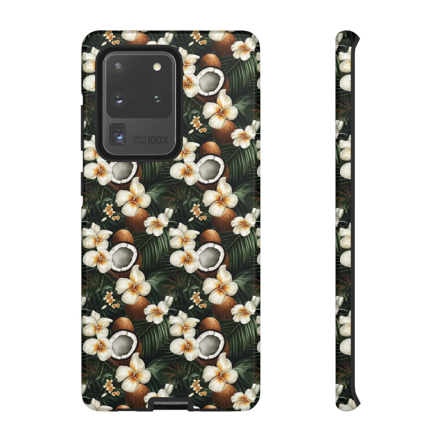 Coconut & Flower Phone Case iPhone 12-15 Pro Max, Google Pixel 5-7 Pro, Samsung S20-23