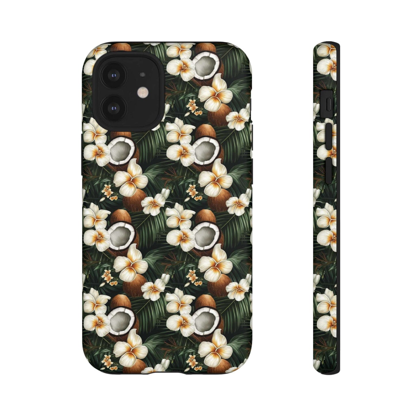 Coconut & Flower Phone Case iPhone 12-15 Pro Max, Google Pixel 5-7 Pro, Samsung S20-23