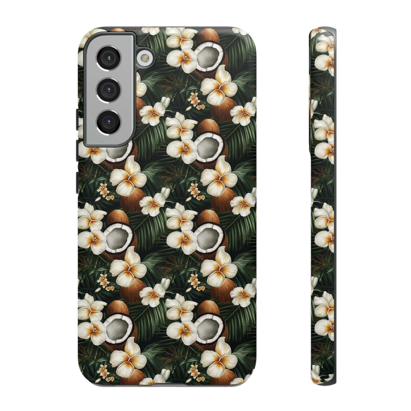 Coconut & Flower Phone Case iPhone 12-15 Pro Max, Google Pixel 5-7 Pro, Samsung S20-23