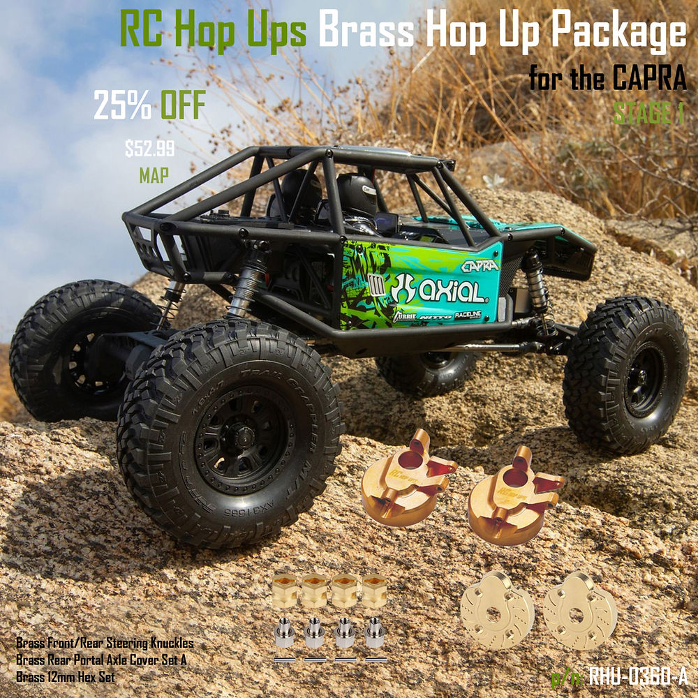 RC Hop Ups Brass Hop Up Package for the Axial Capra (Stage 1)