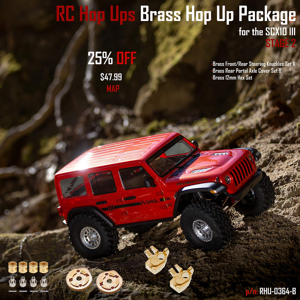 RC Hop Ups Brass Hop Up Package for the Axial SCX10 III (Stage 2)