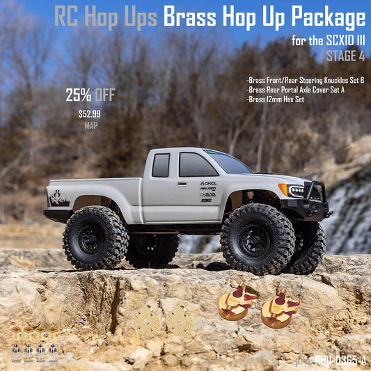 RC Hop Ups Brass Hop Up Package for the Axial SCX10 III (Stage 4)