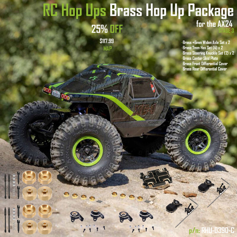 RC Hop Ups Brass Hop Up Package for Axial AX24 (Stage 3)