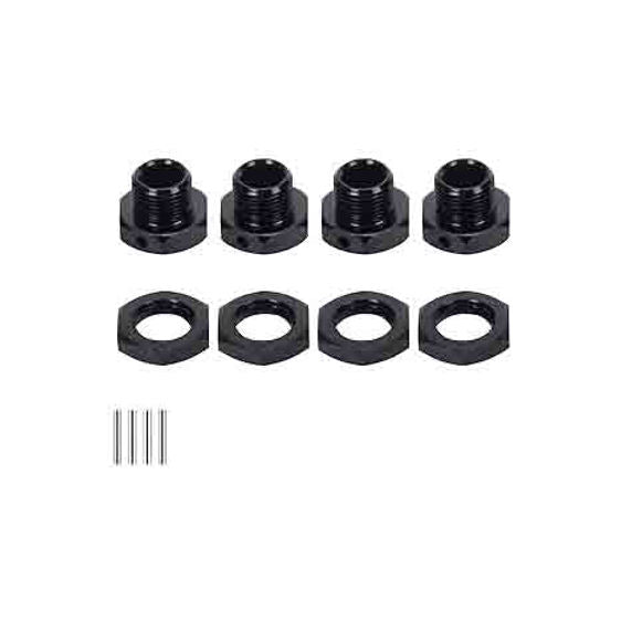 RC Hop Ups CNC Aluminum 17mm Wheel Hex & Nut Set (4)