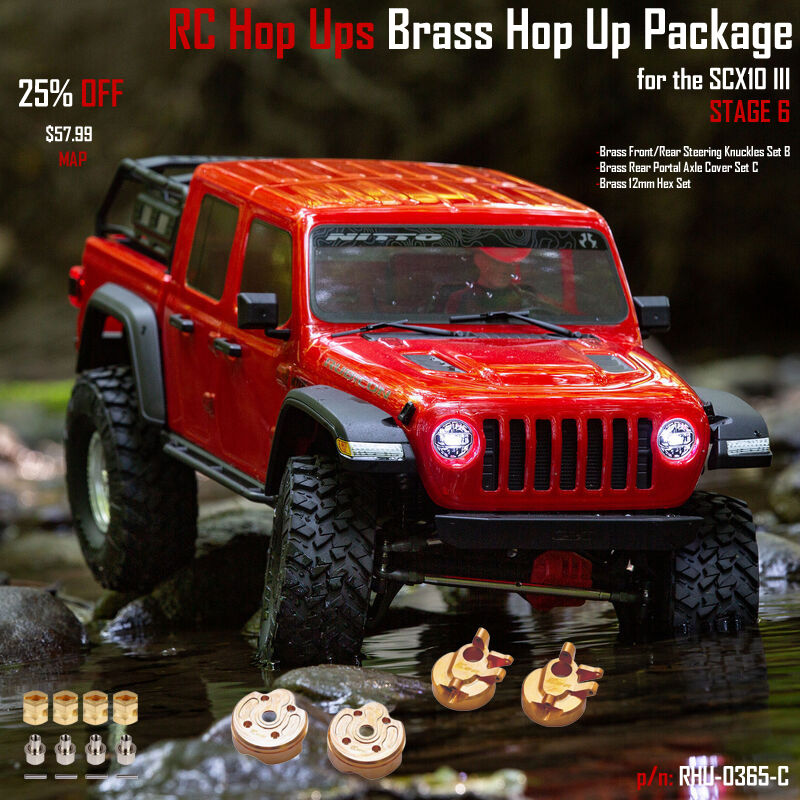 RC Hop Ups Brass Hop Up Package for the Axial SCX10 III (Stage 6)