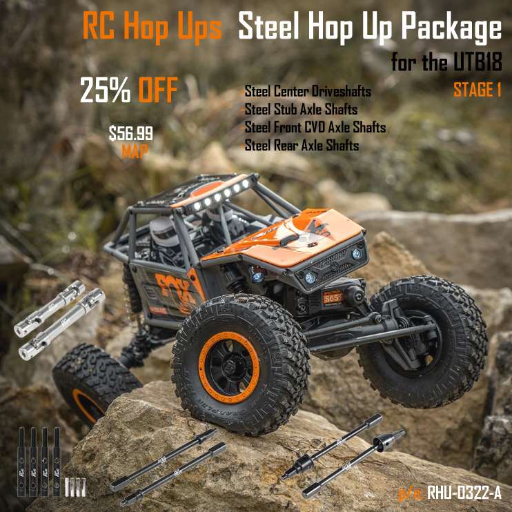 RC Hop Ups Steel Hop Up Package for the Axial UTB18 (Stage 1)