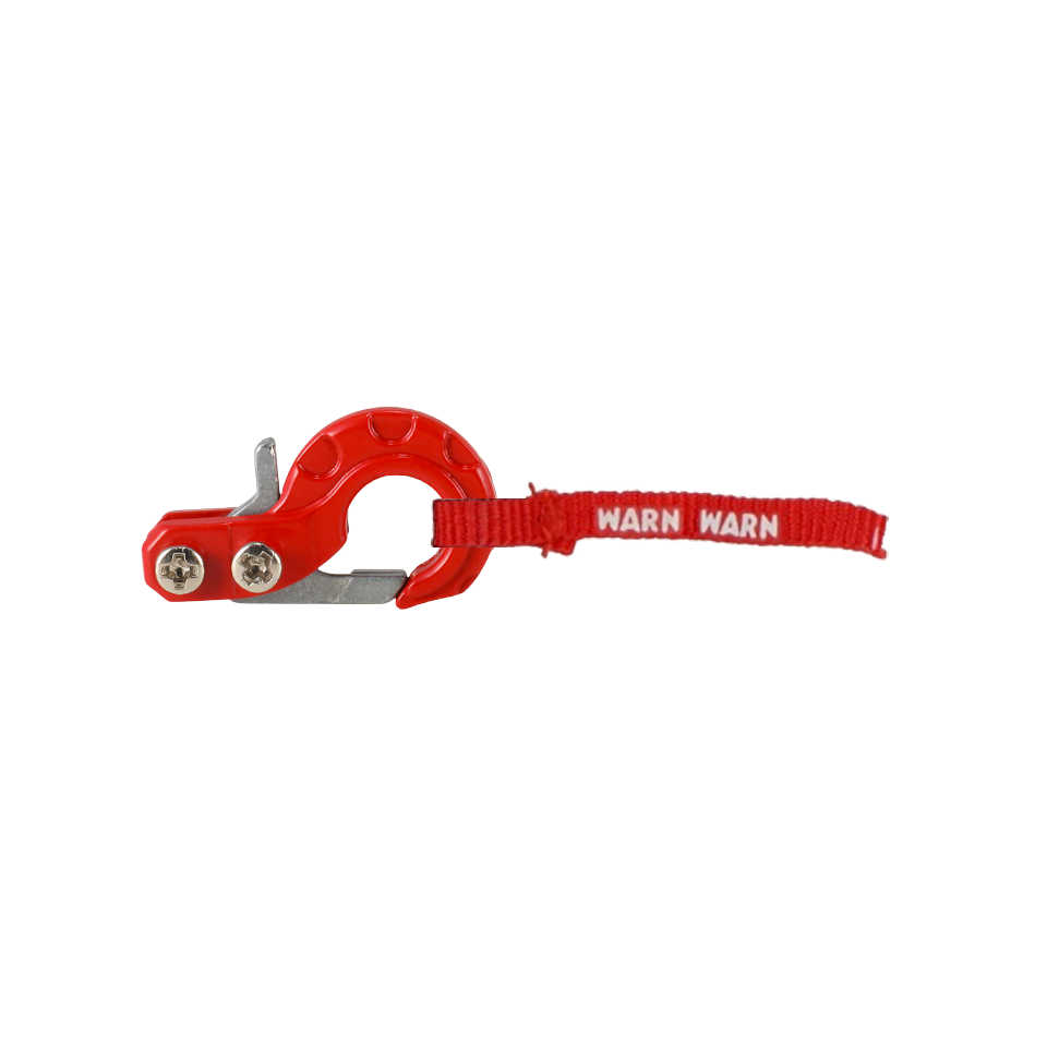 RC Hop Ups CNC Aluminum Winch Hook (Red) w/ Pull Strap