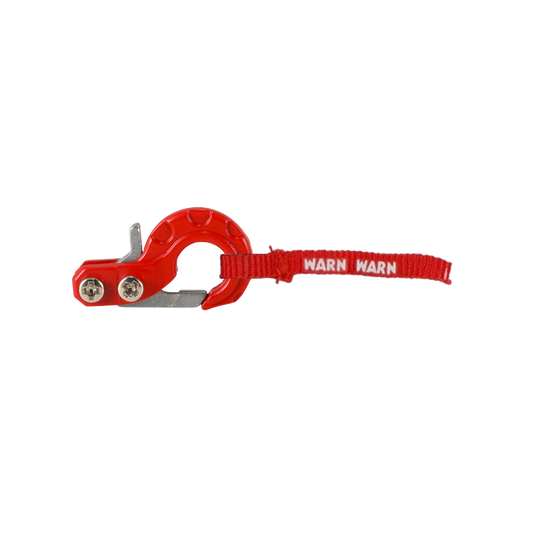 RC Hop Ups CNC Aluminum Winch Hook (Red) w/ Pull Strap